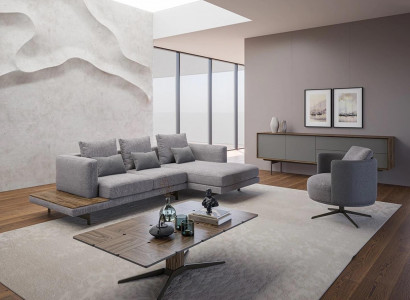 Sofagarnitur Wohnzimmer Set 3tlg Polstermöbel Ecksofa Sessel Holz Couchtisch